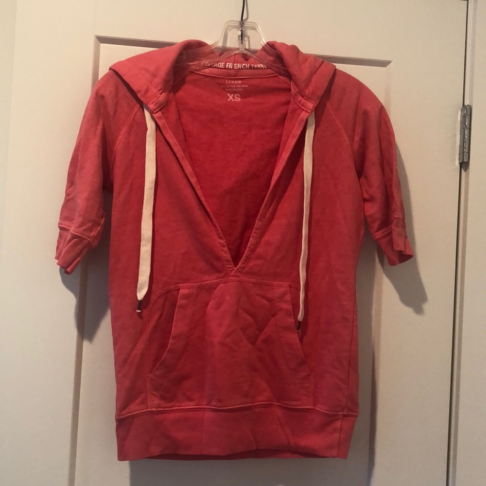 J. Crew XS Pullover hoodie in pink.